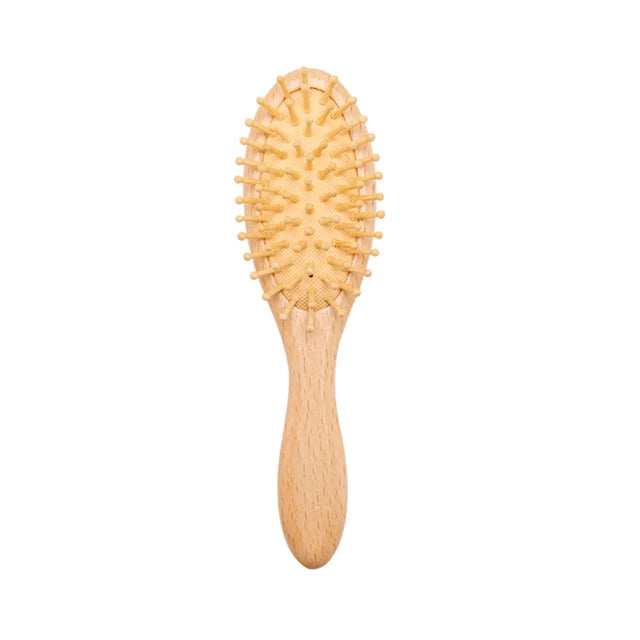 Natural Wooden Hair Brush and Comb
